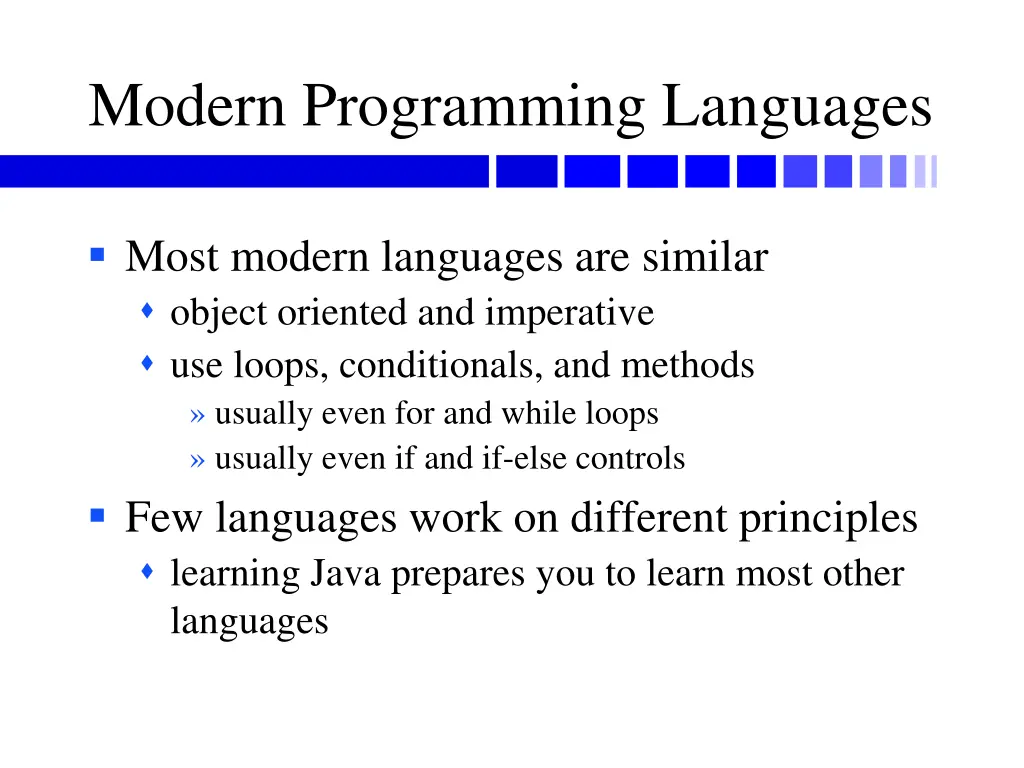 modern programming languages