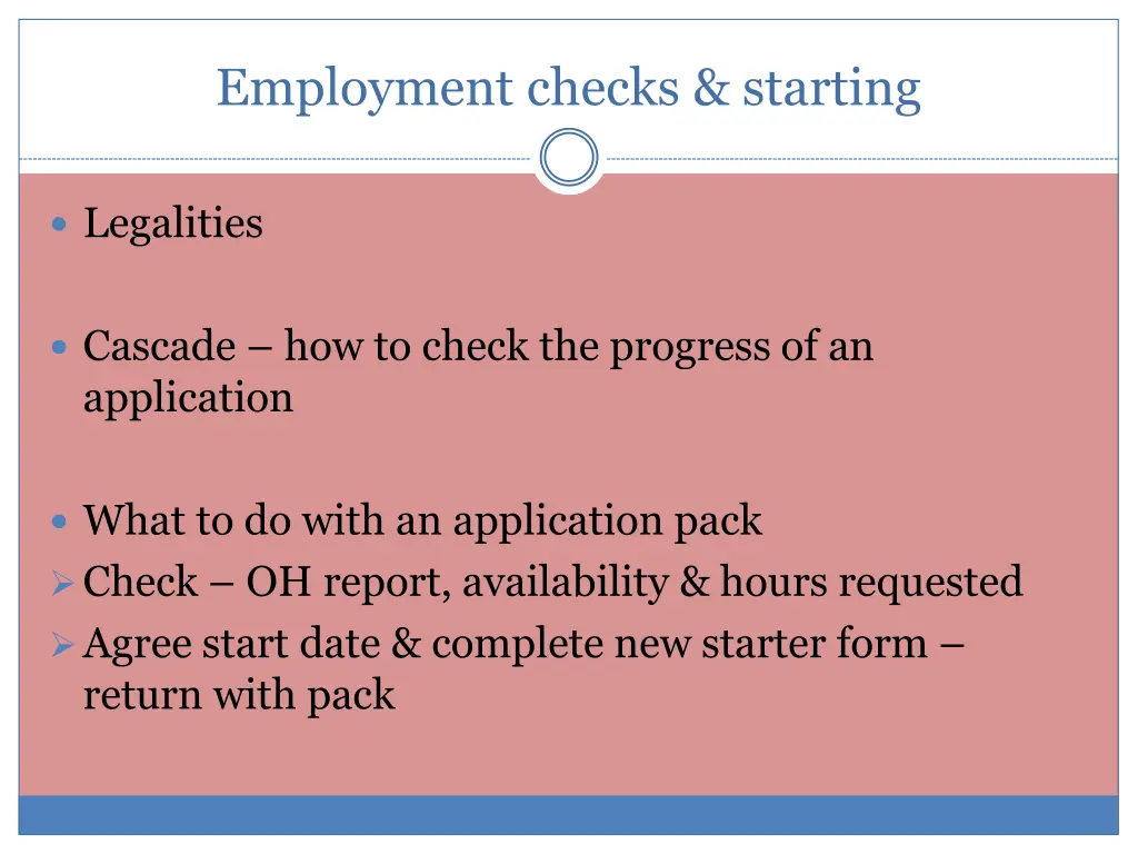 employment checks starting