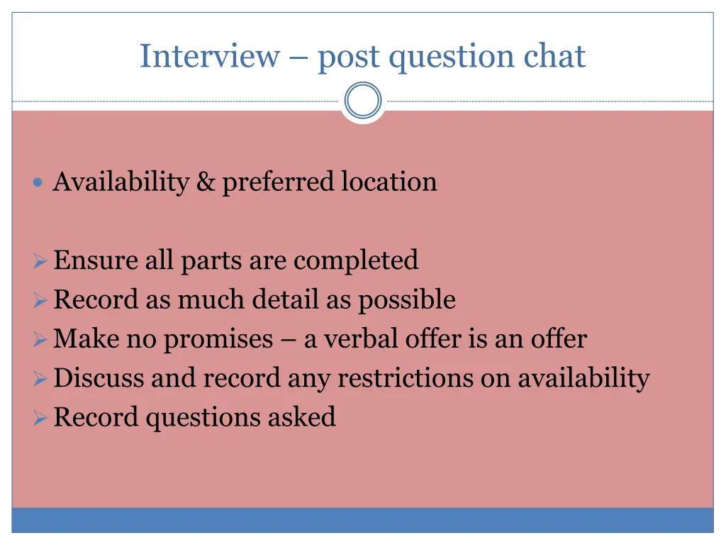 interview post question chat