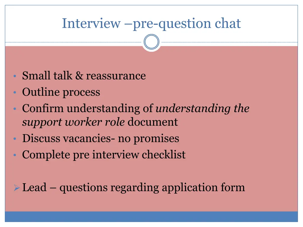 interview pre question chat