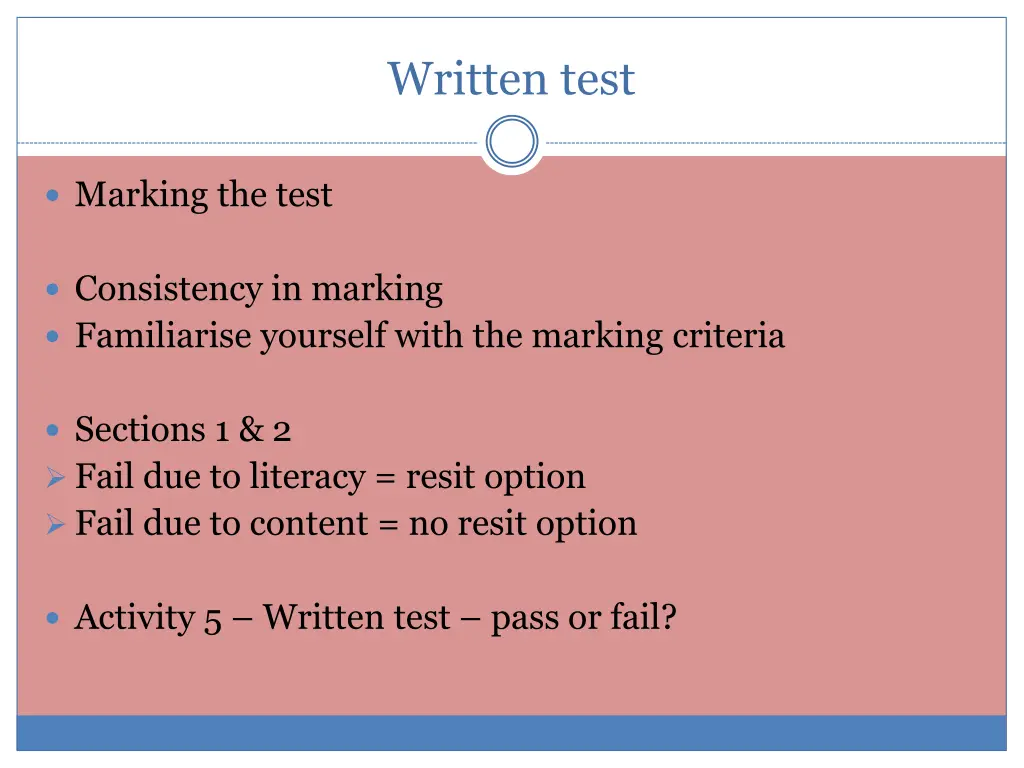 written test