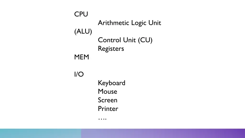 cpu arithmetic logic unit alu control unit