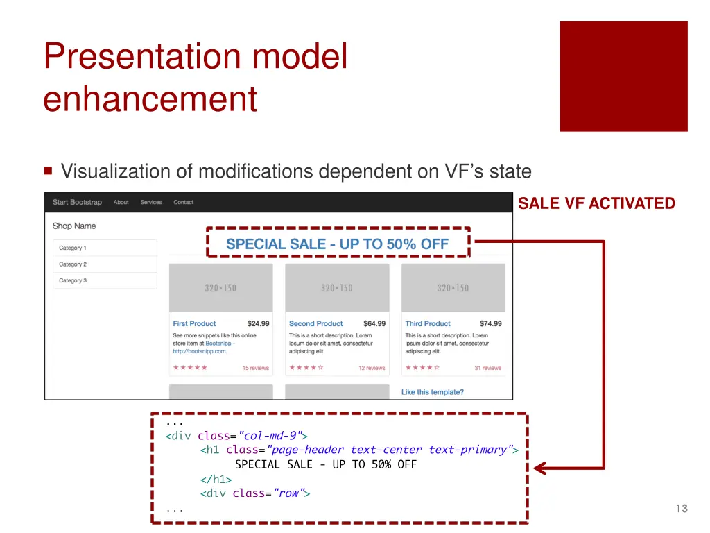 presentation model enhancement