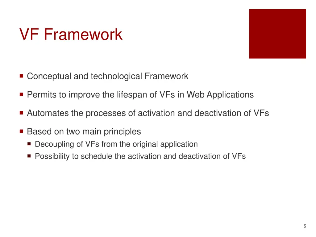 vf framework