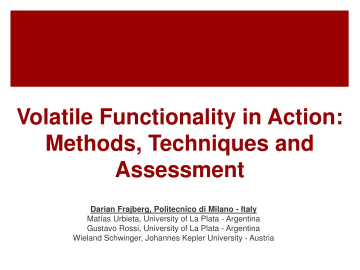 volatile functionality in action methods