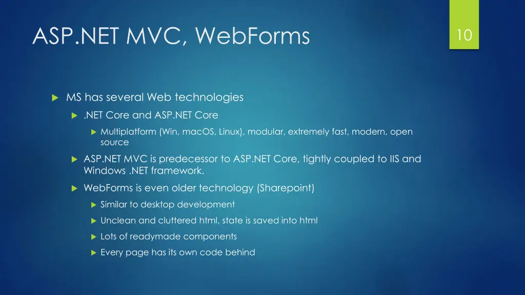 asp net mvc webforms