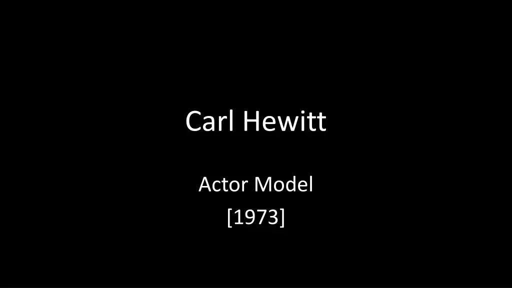 carl hewitt