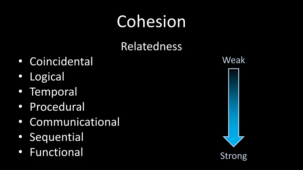 cohesion