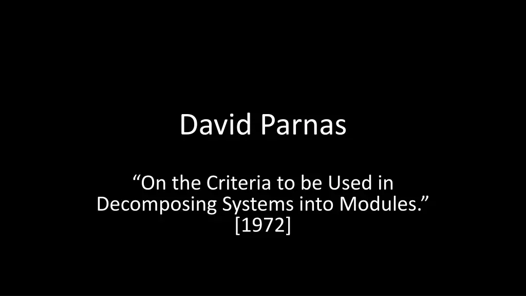 david parnas