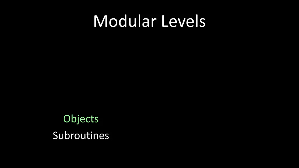 modular levels 1