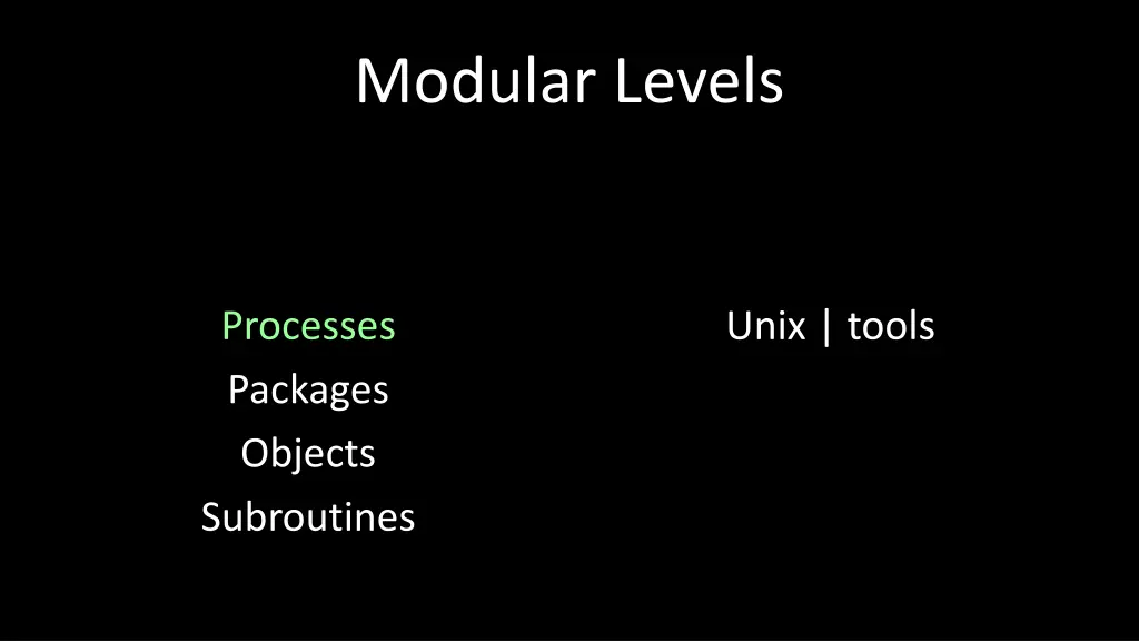 modular levels 3