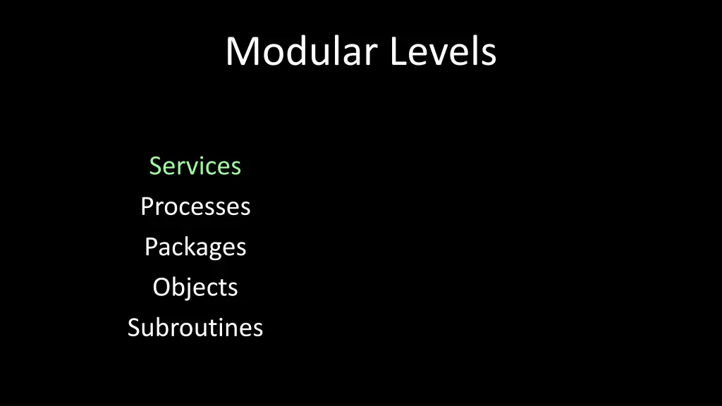 modular levels 4