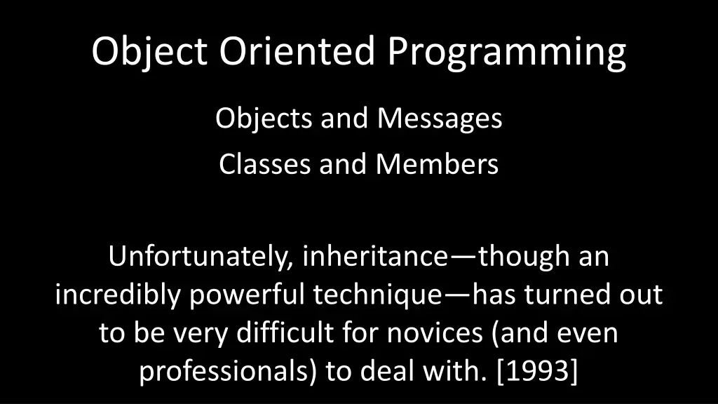 object oriented programming 3