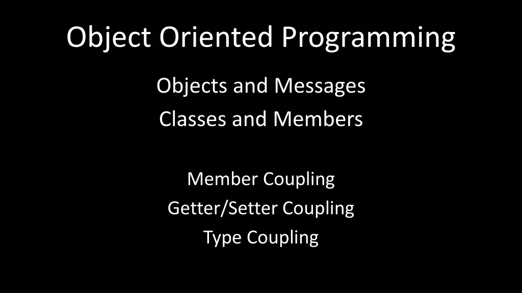 object oriented programming 5