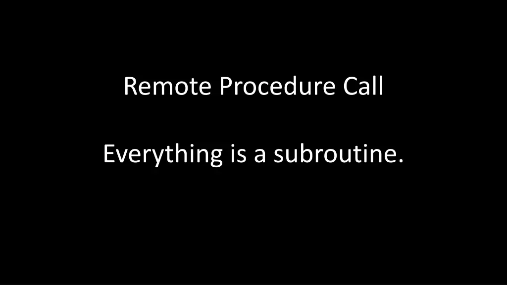 remote procedure call