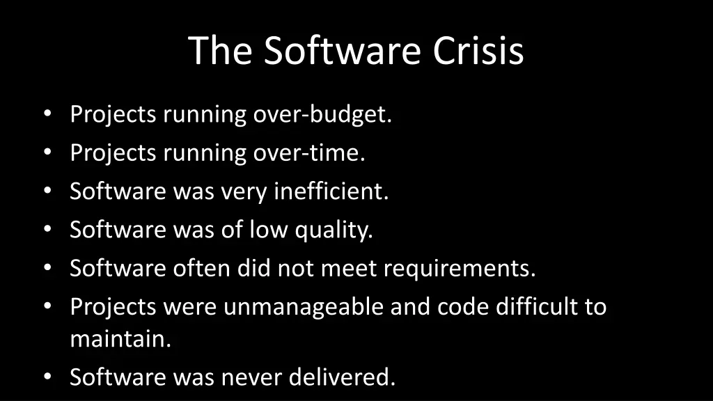 the software crisis