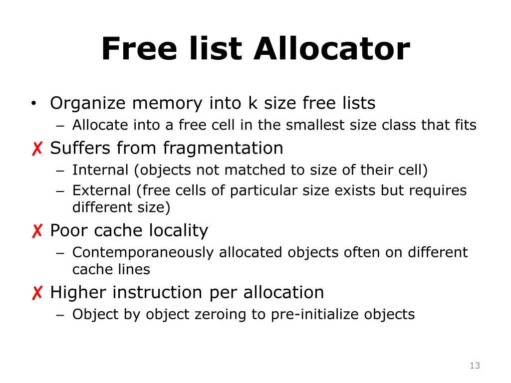 free list allocator