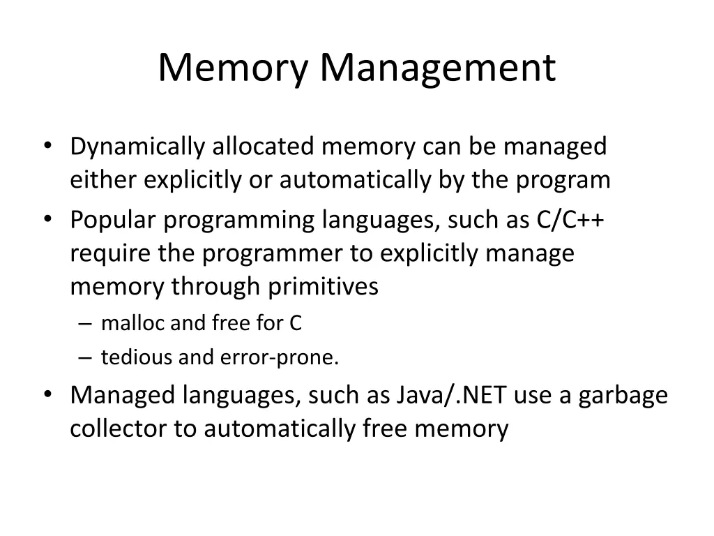 memory management 1