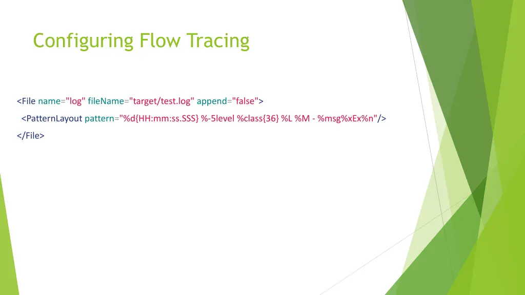 configuring flow tracing