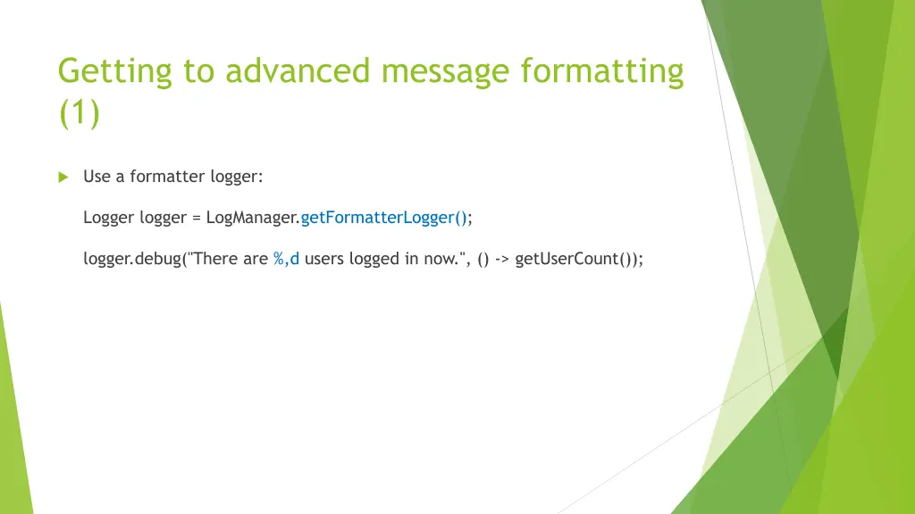 getting to advanced message formatting 1