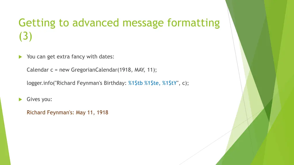 getting to advanced message formatting 3