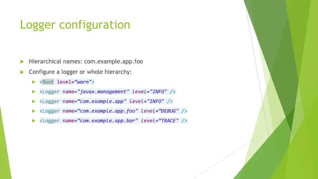 logger configuration