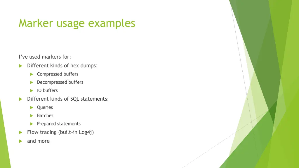 marker usage examples