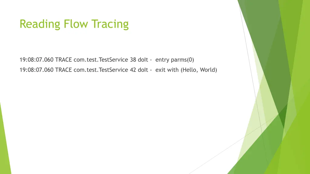 reading flow tracing