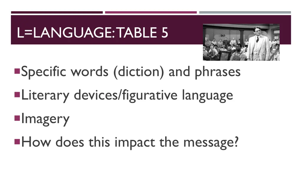 l language table 5