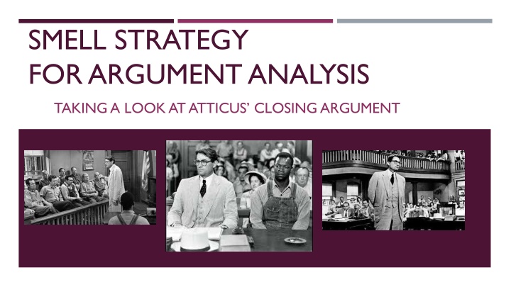 smell strategy for argument analysis