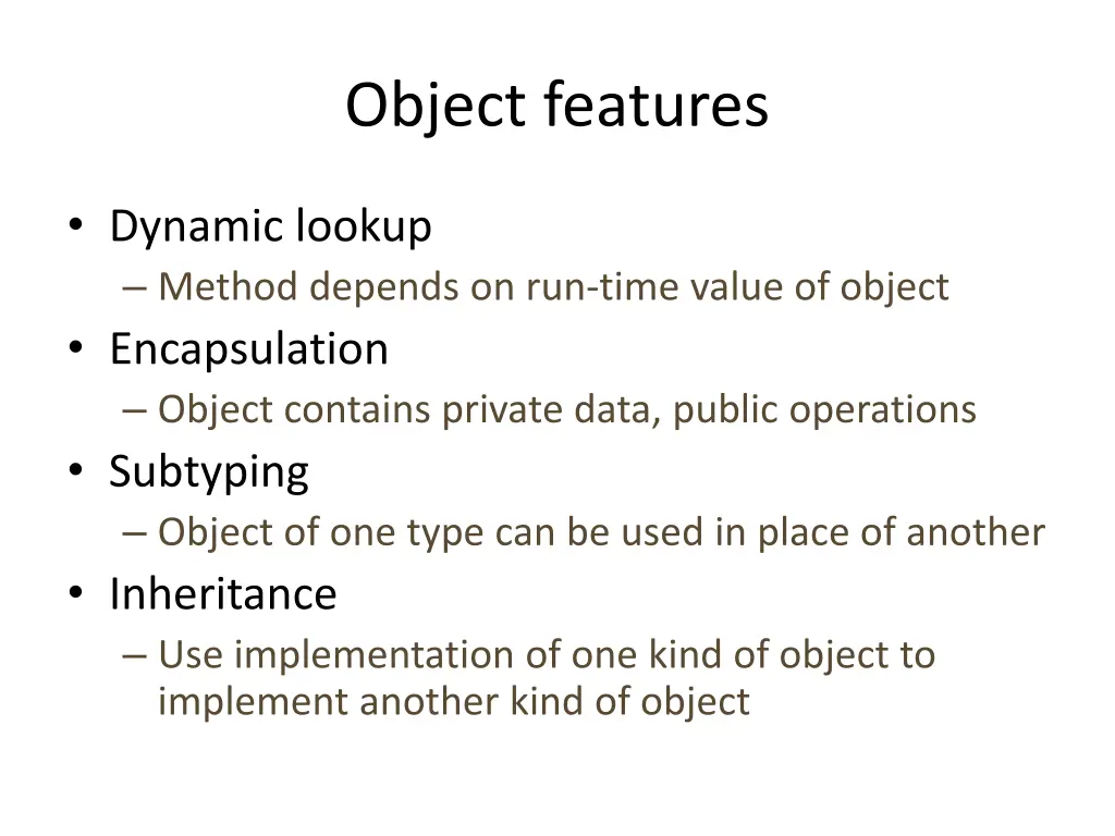 object features