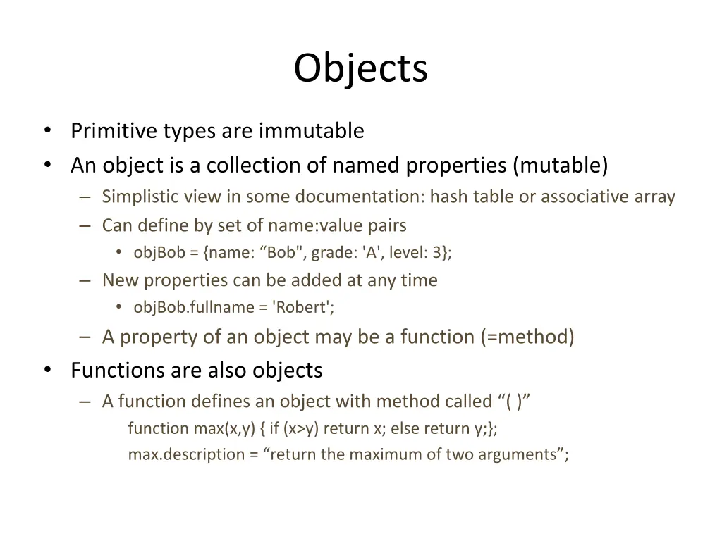 objects