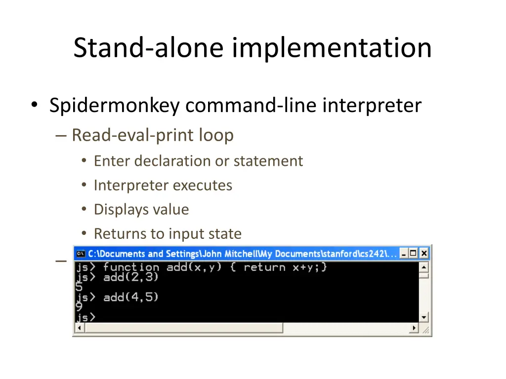 stand alone implementation