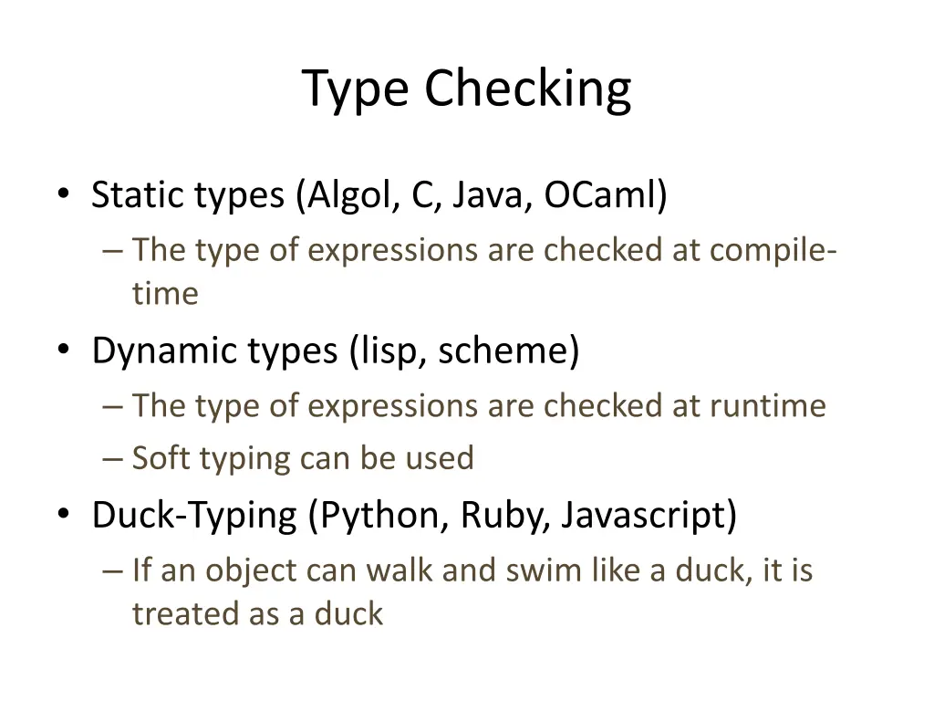 type checking