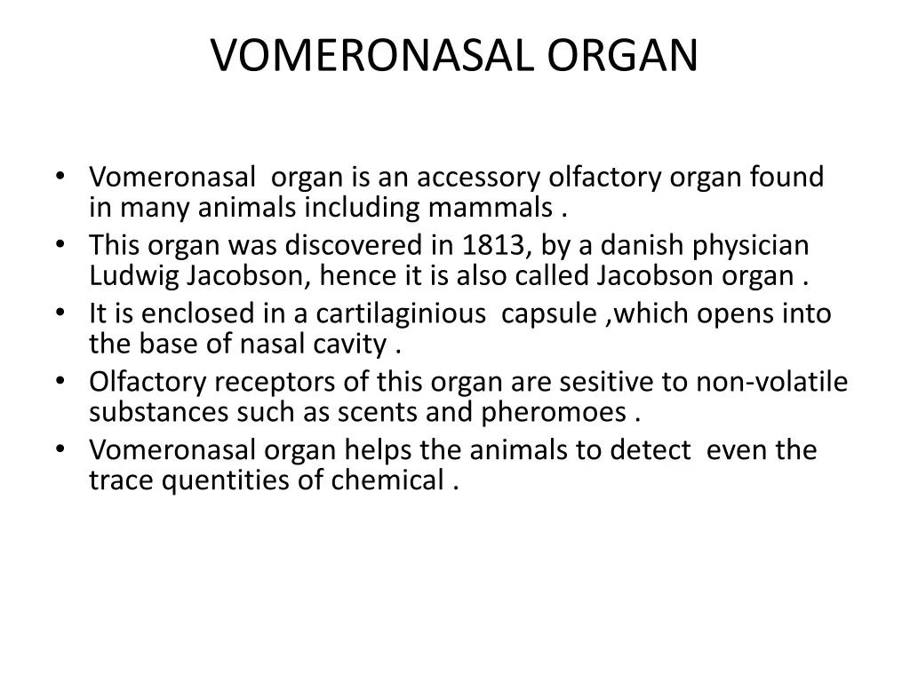 vomeronasal organ