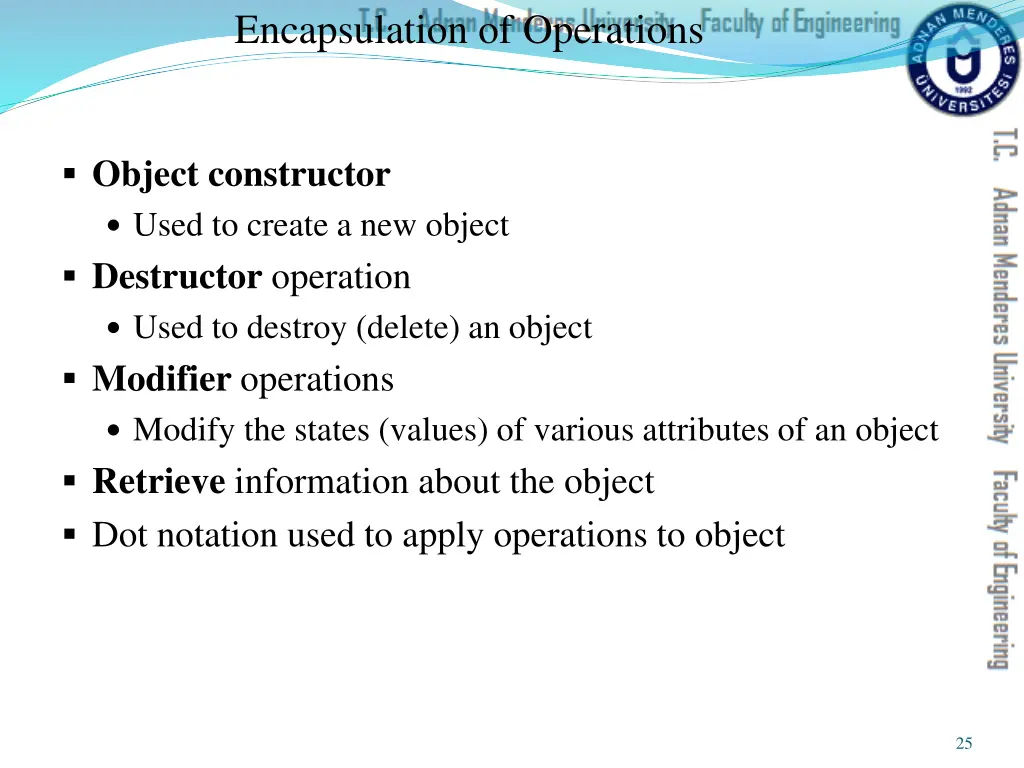 encapsulation of operations