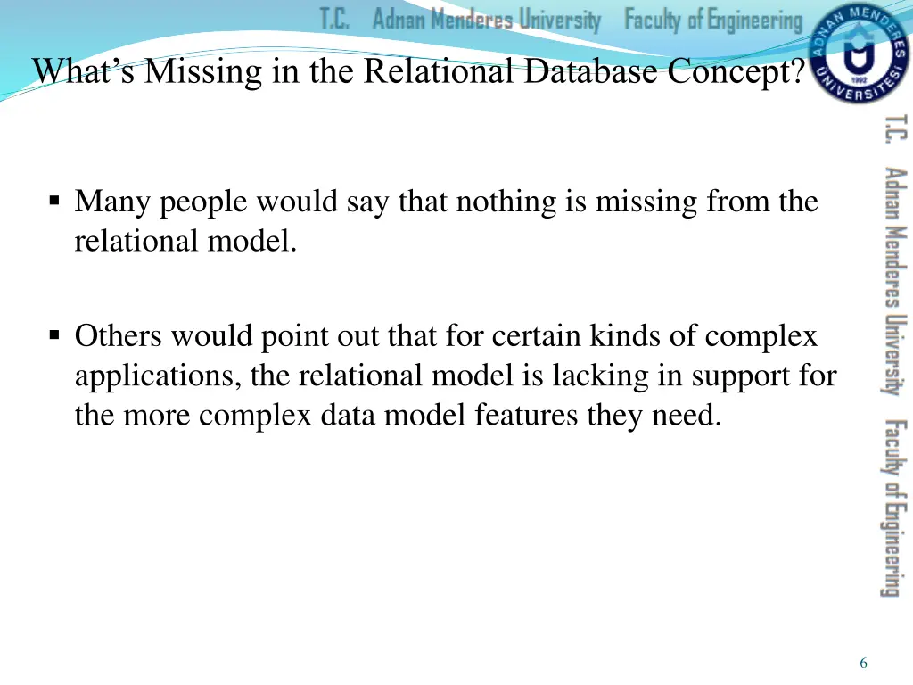 what s missing in the relational database concept