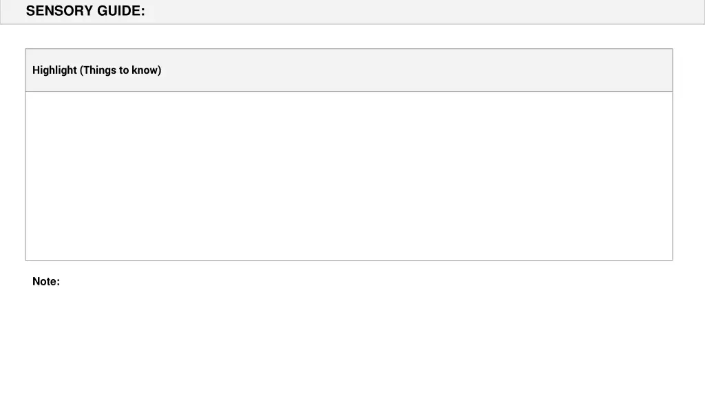 sensory guide 2