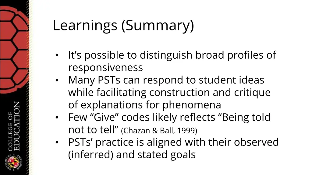 learnings summary