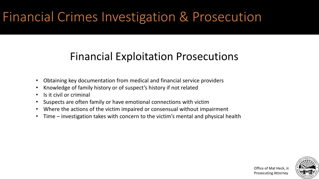 financial crimes investigation prosecution 5