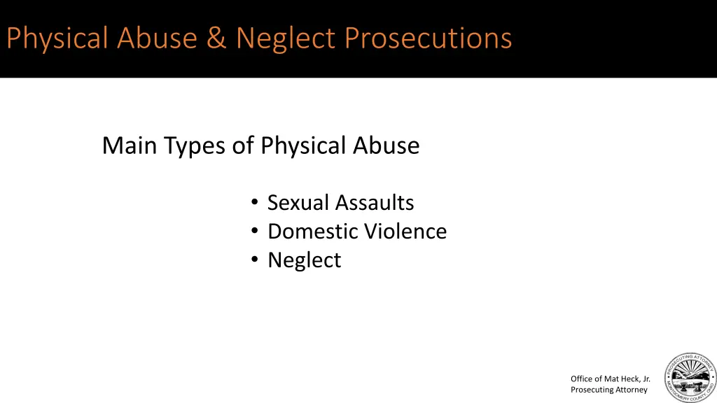 physical abuse neglect prosecutions