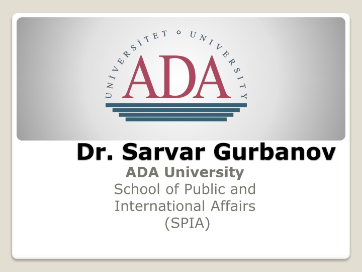 dr sarvar gurbanov ada university school