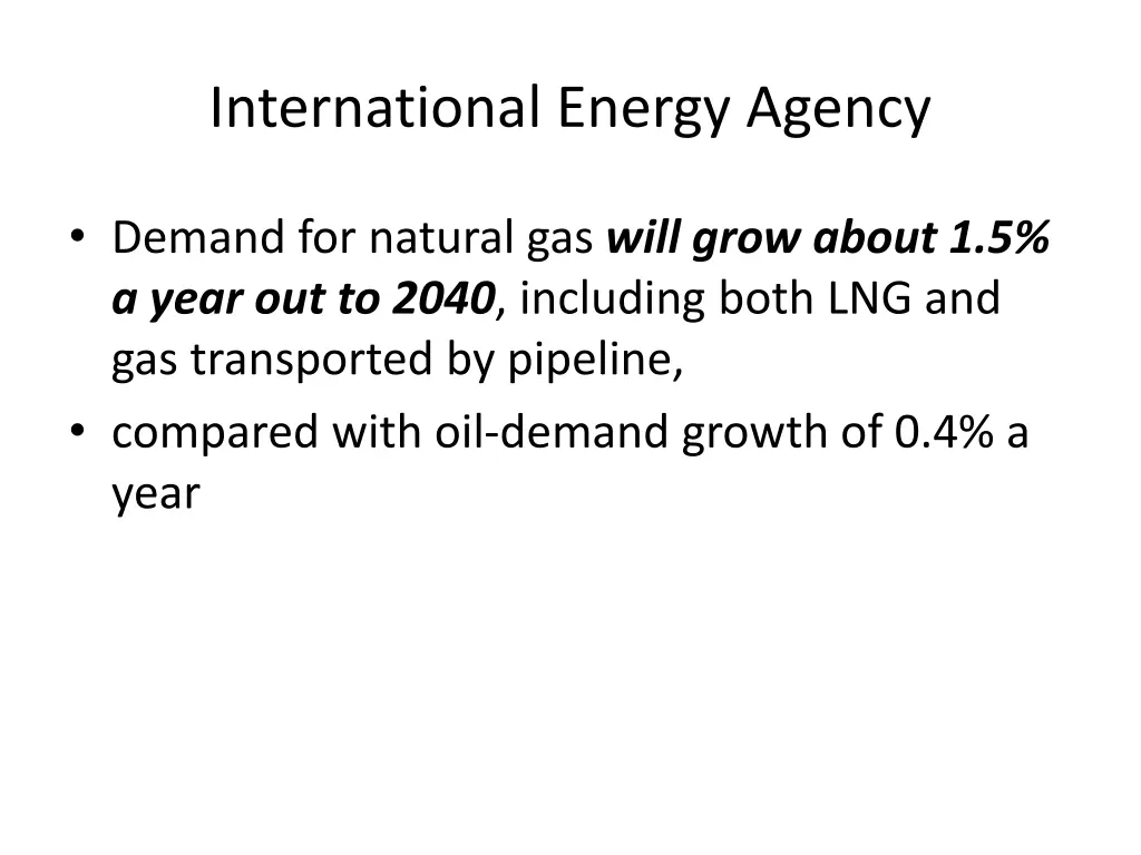 international energy agency