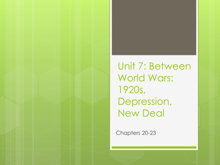 unit 7 between world wars 1920s depression