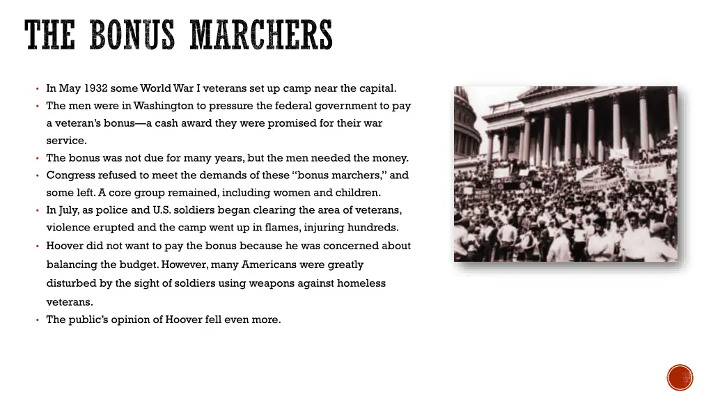 the bonus marchers