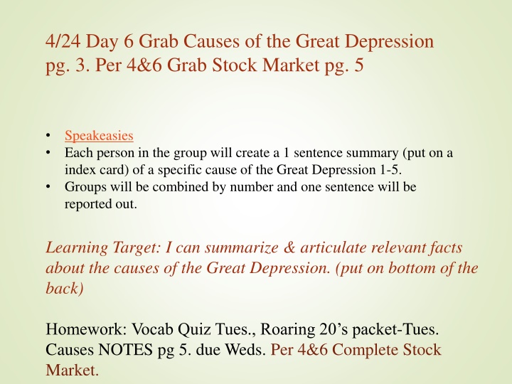 4 24 day 6 grab causes of the great depression