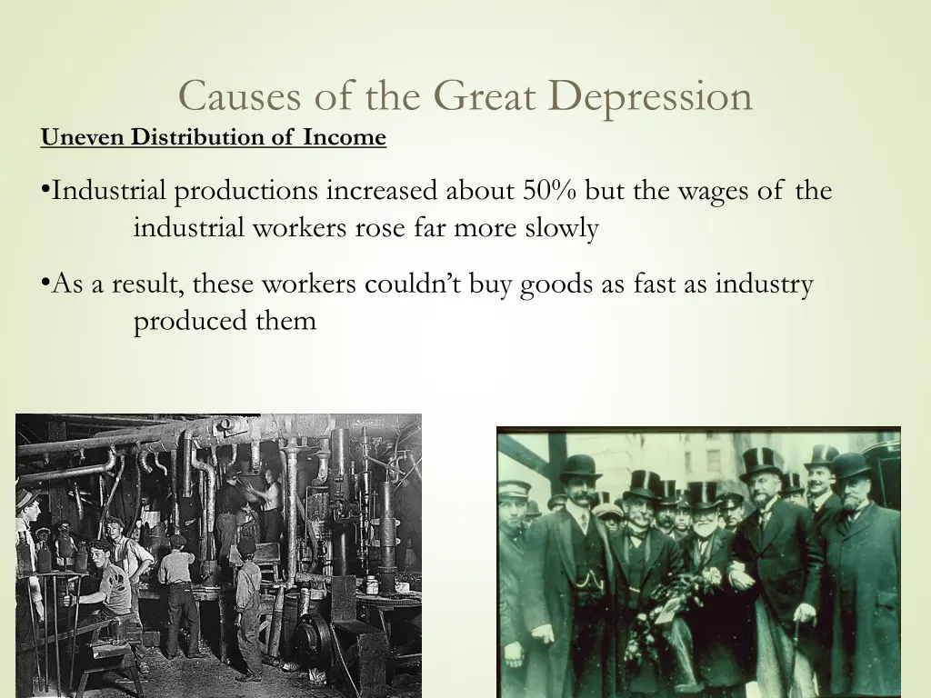 causes of the great depression 1