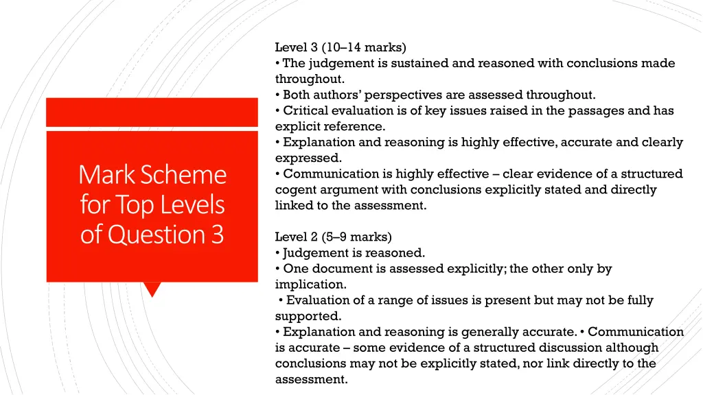 level 3 10 14 marks the judgement is sustained