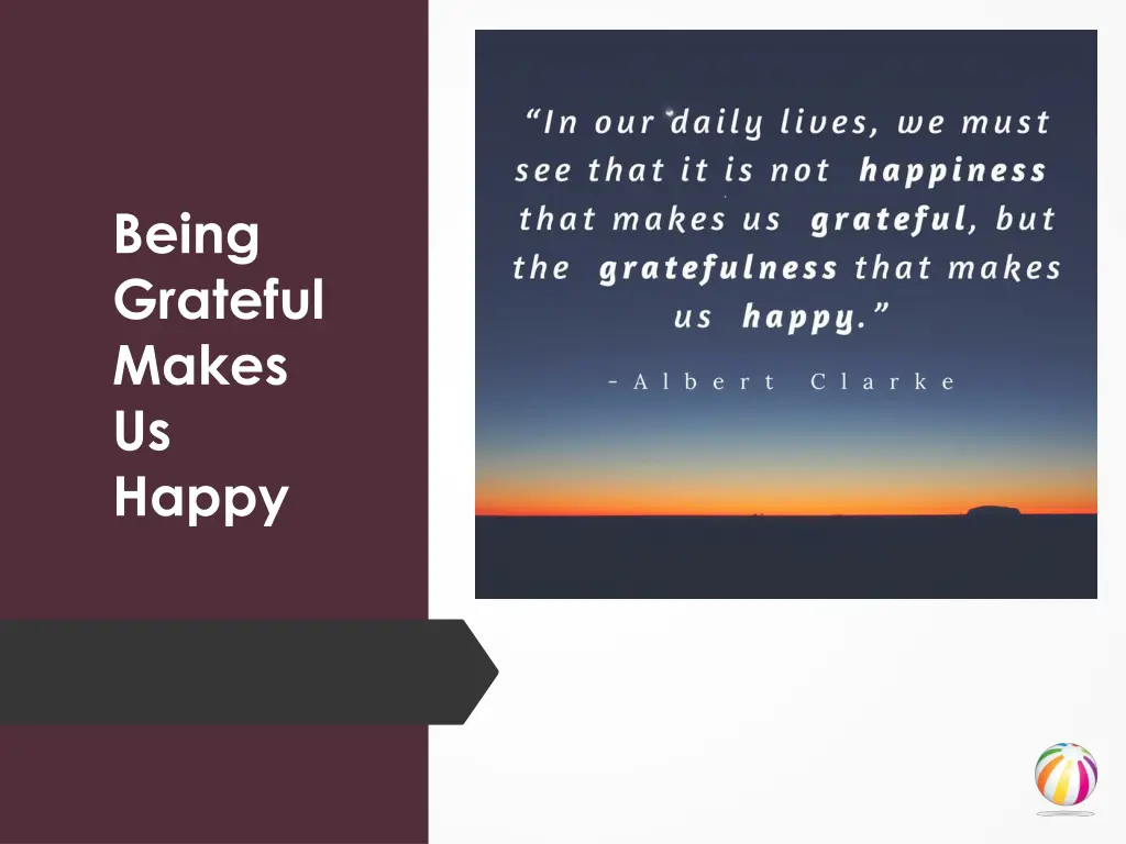 being grateful makes us happy