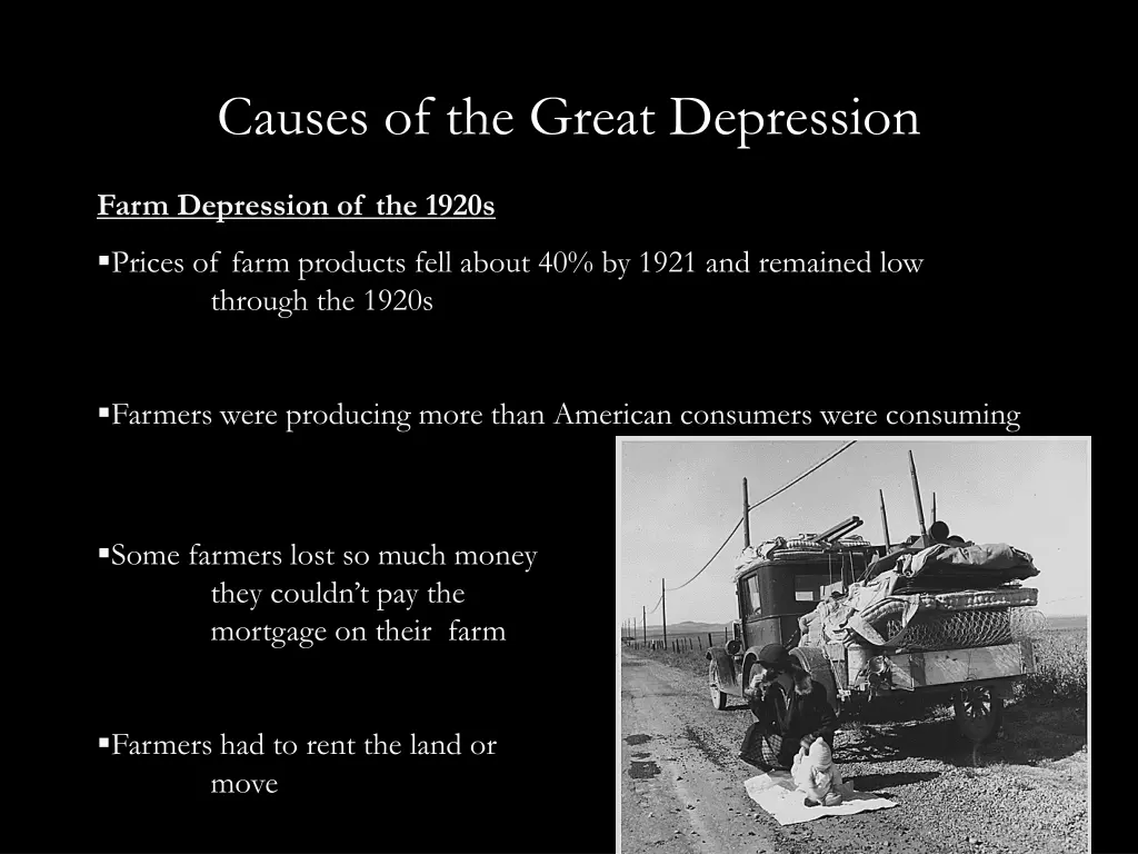 causes of the great depression 1